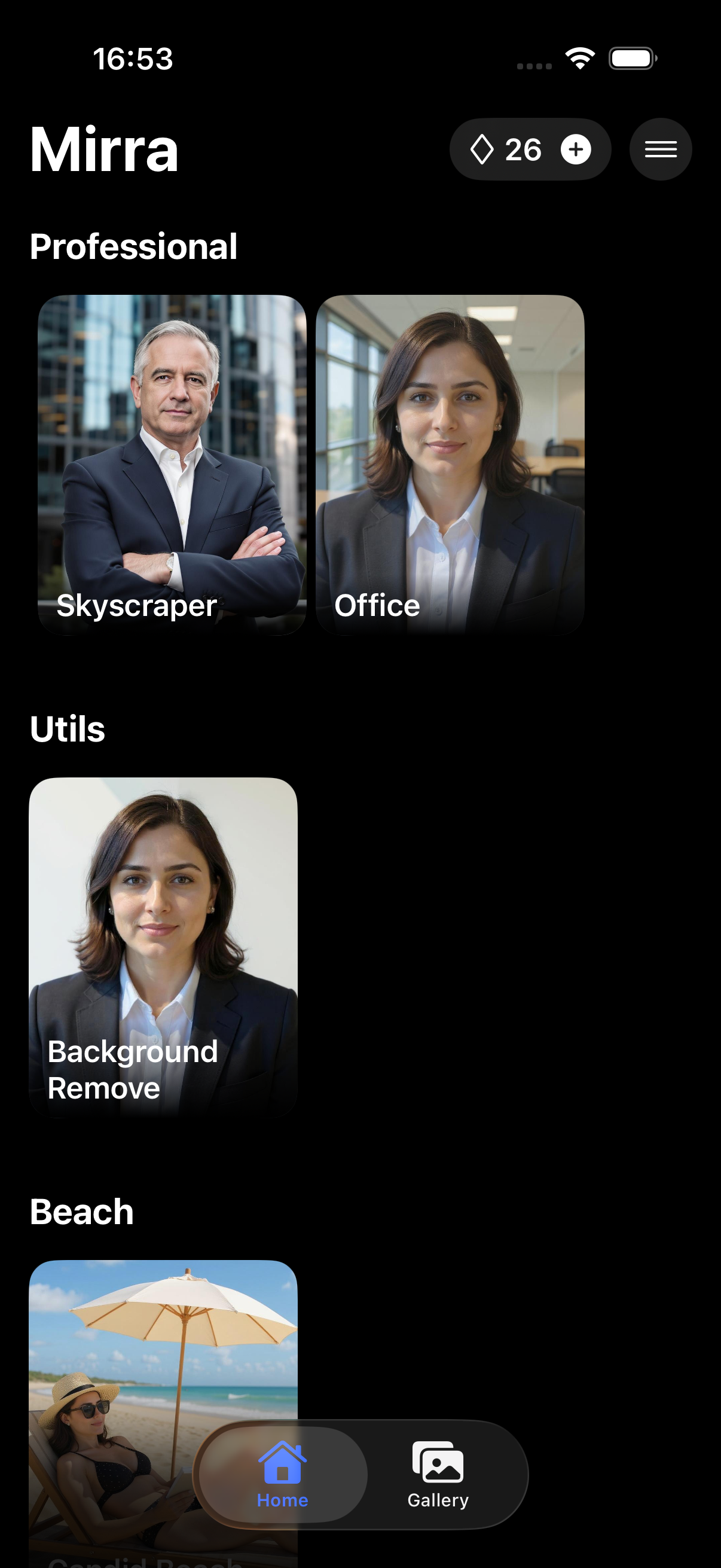 Mirra app screenshot